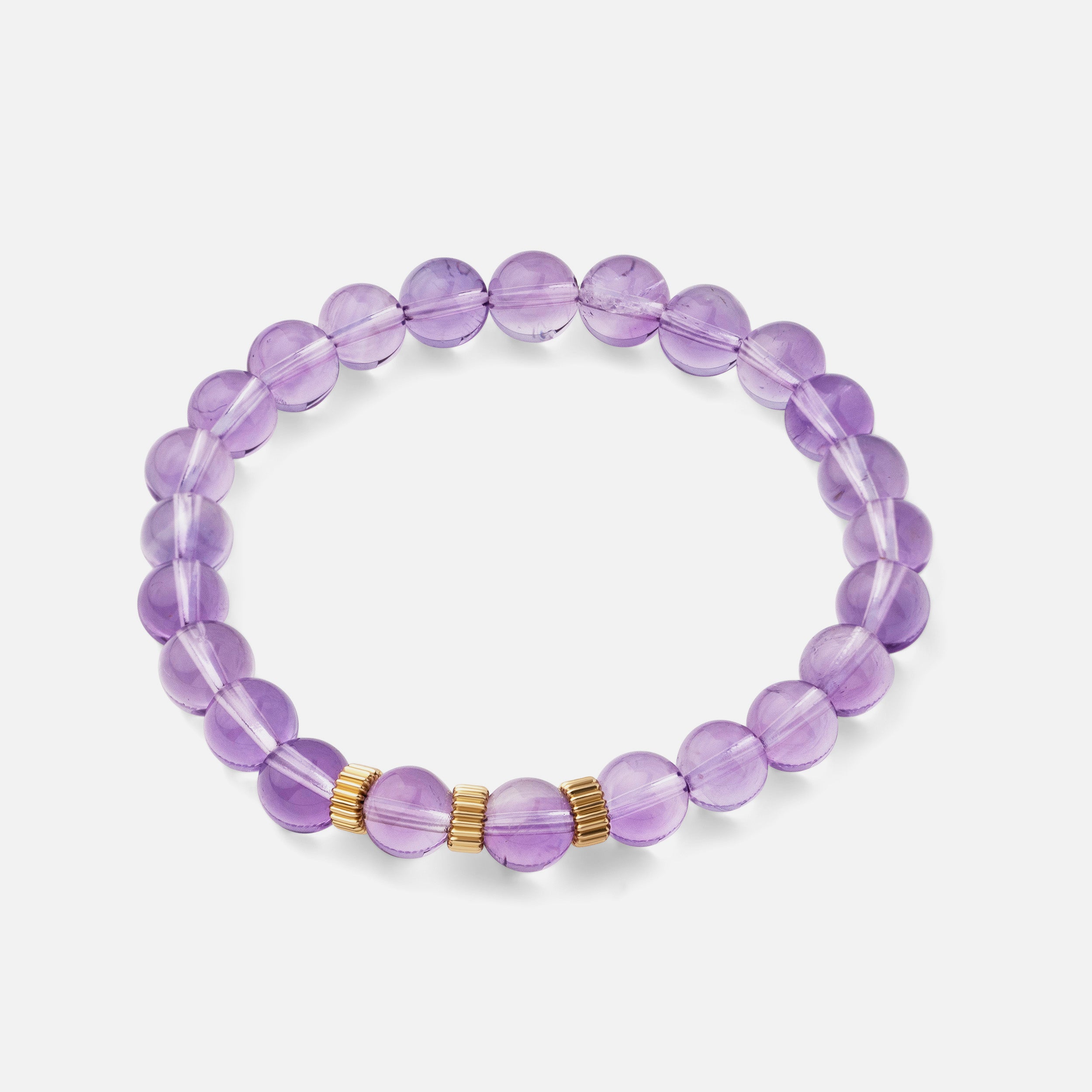 Bracelet featuring natural top clarity purple amethyst, creating a delicate and versatile piece perfect for wearing from day to night.