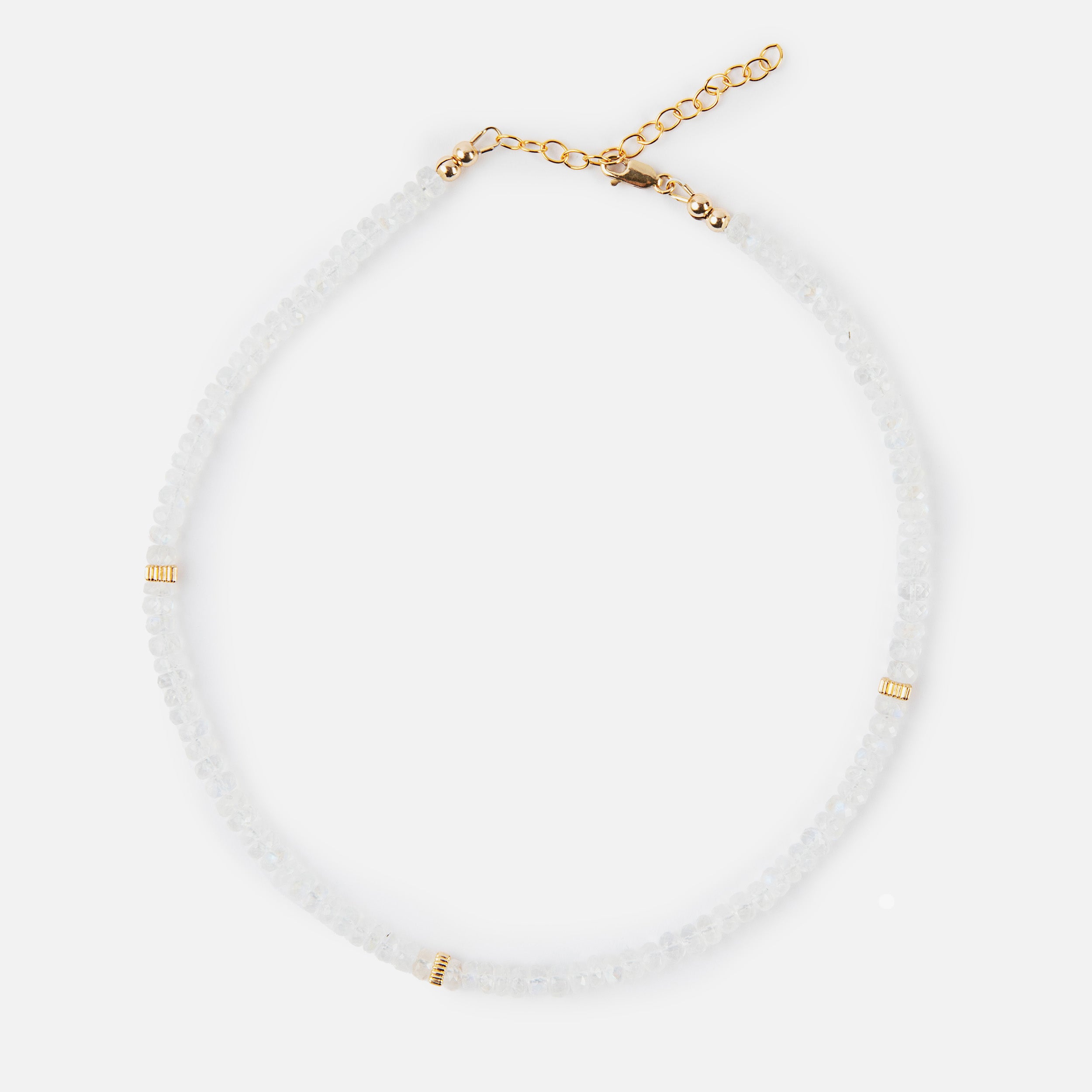 Necklace featuring stunning high-flash moonstone, adding the perfect touch of elegance from day to night.